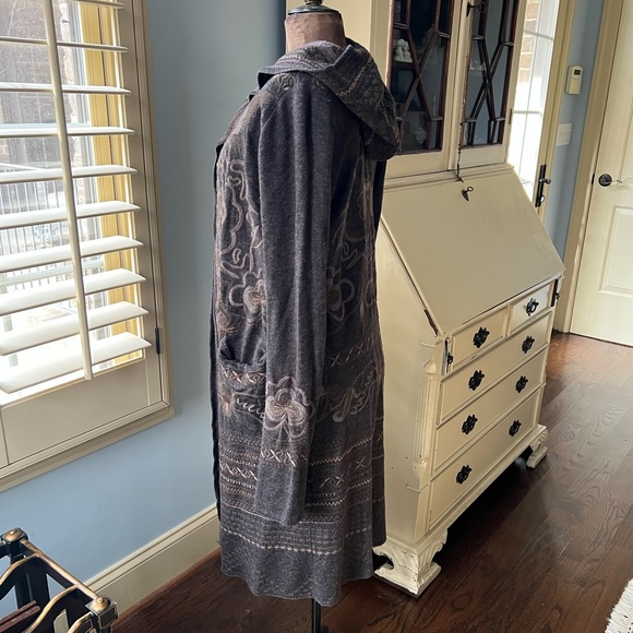 Johnny Was Brown Embroidered Knit Jacket - Picture 4 of 6